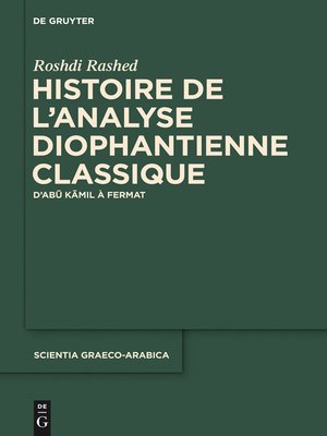 cover image of Histoire de l'analyse diophantienne classique